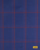 704002/P3-17857 Blue With Maroon Check Jacket Fabric