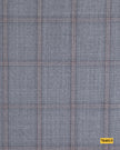 704015/P3-17870 Light Grey With Orange Check Jacket Fabric