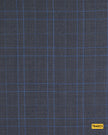 704021/P3-17876 Grey With Blue Check Jacket Fabric