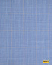 704024/P3-17879 Light Blue With Tan Check Jacket Fabric