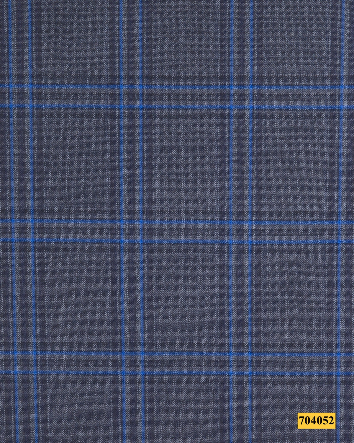 704052/P3-17907 Dark Grey With Blue Check Jacket Fabric