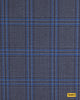 704052/P3-17907 Dark Grey With Blue Check Jacket Fabric