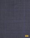704067/P3-17922 Dark Grey With Purple Check Jacket Fabric