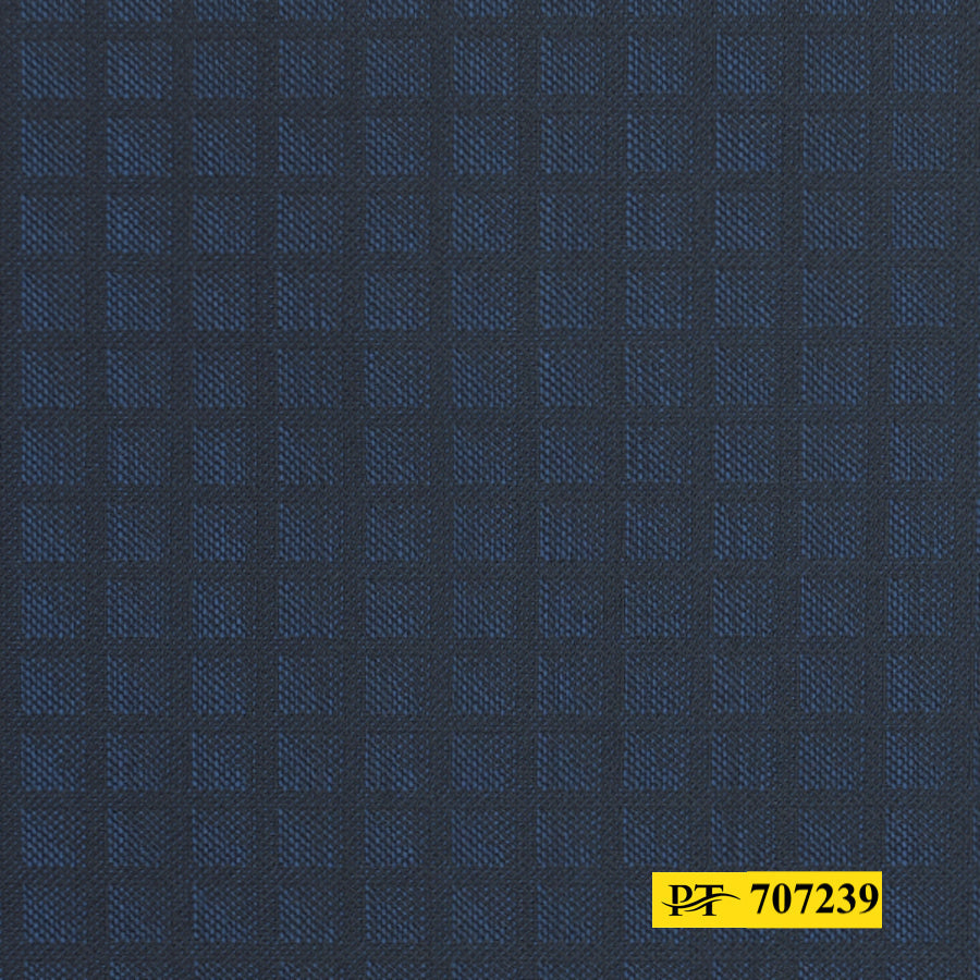 707239/P3-20730 Midnight Blue With Small Self Check Jacket Fabric