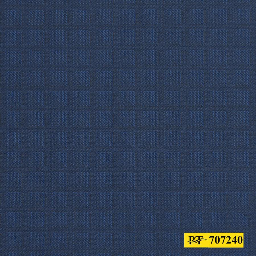 707240/P3-20729 Navy Blue With Small Self Check Jacket Fabric