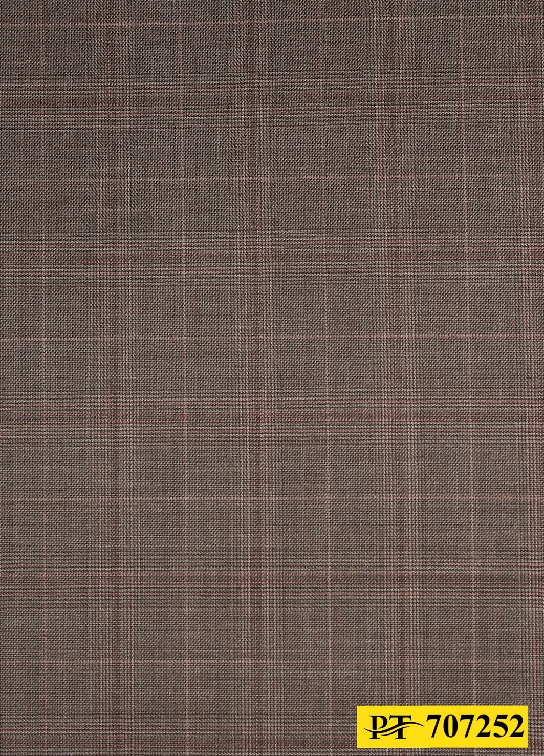 707252/P3-20749 Peanut Brown With Pink & Brown Check Jacket Fabric