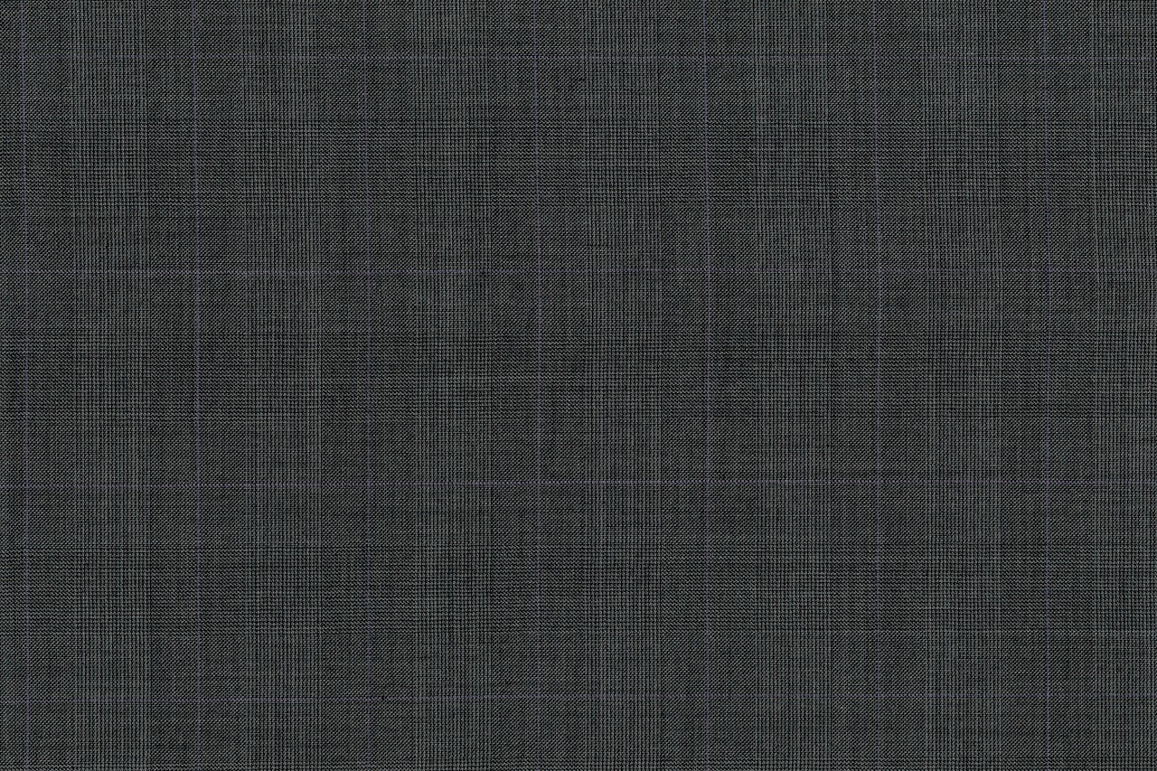 71112-2/10329 Purple Check On Grey Prince Of Wales Suit Fabric