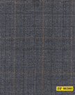 802001/P3-20892 Grey With Black & Brown Check Pants Fabric