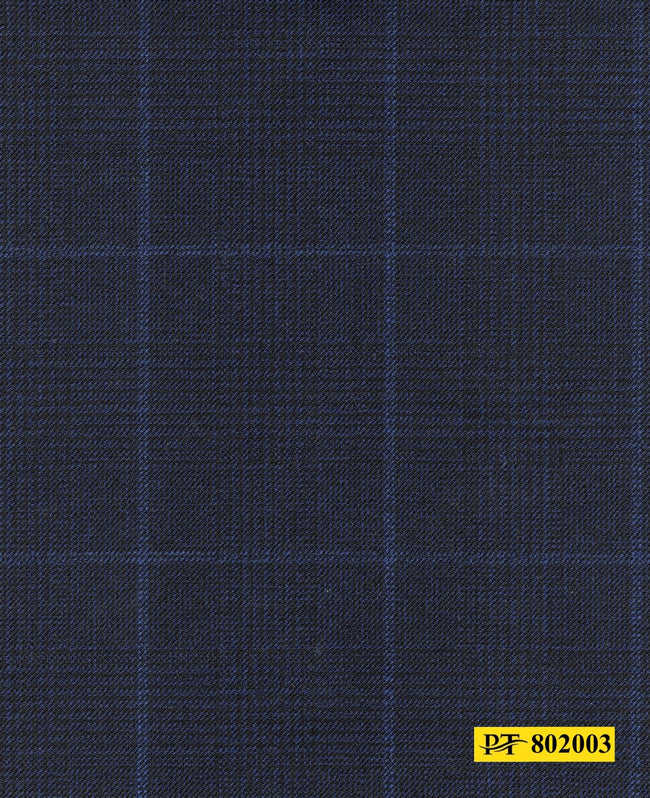 802003/P3-20894 Midnight Blue With Blue Check Pants Fabric