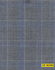802005/P3-20896 Light Grey With White and Blue Check Suit Fabric