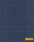 802015/P3-20906 Dark Denim Blue With Brown & Light Blue Check Pants Fabric