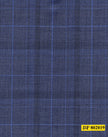 802019/P3-20910 Royal Blue With Light Blue Check Pants Fabric