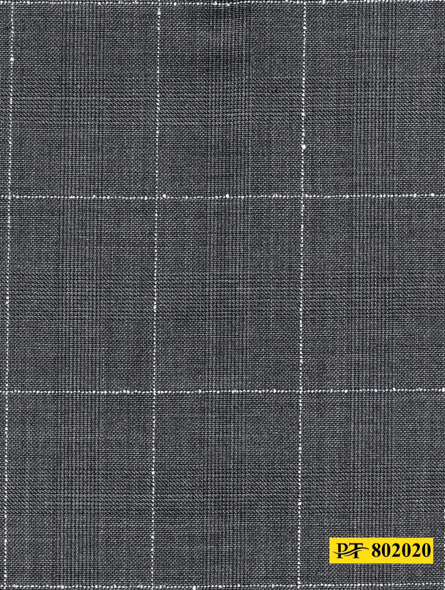 802020/P3-20911 Dark Grey With White Check Vest Fabric