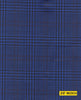 802024/P3-20915 Royal Blue With Black and Burgundy Check Suit Fabric