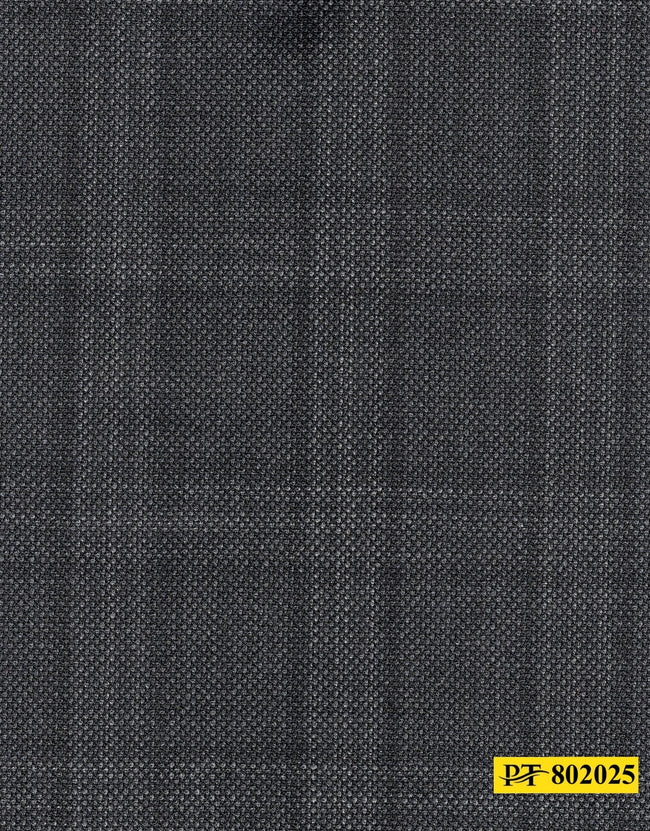 802025/P3-20916 Charcoal Grey With Black & White Check Vest Fabric