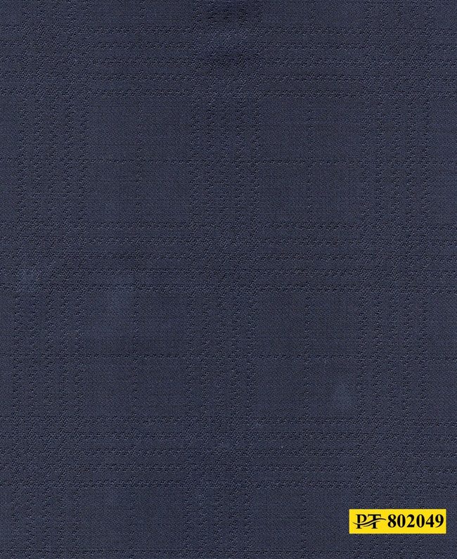 802049/P3-20940 Midnight Blue Self Check Pants Fabric