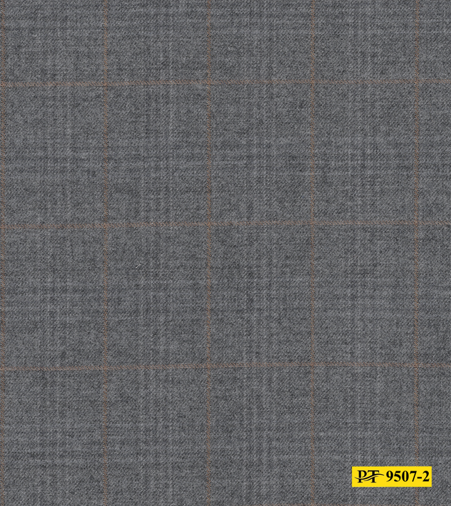 9507-2/P4-18174 Grey With Brown Check Vest Fabric