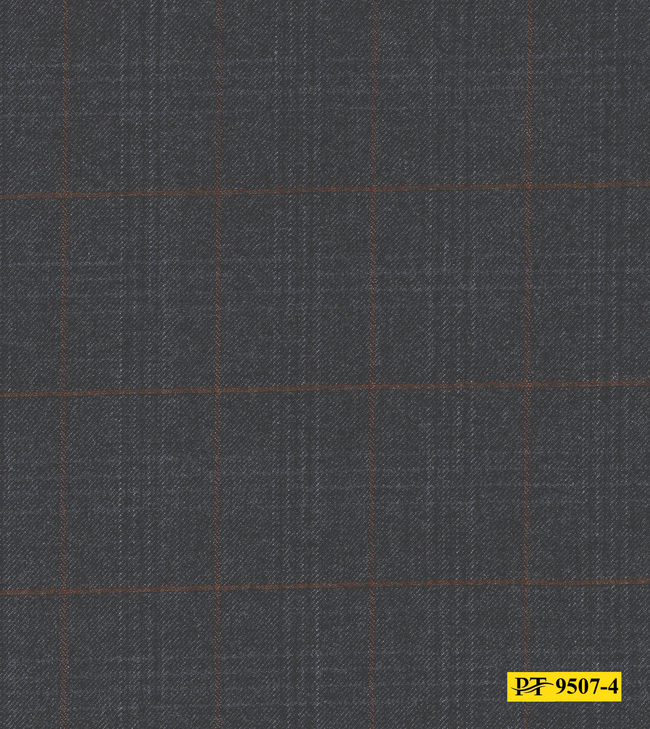 9507-4/P4-18176 Medium Grey With Brown Check Jacket Fabric