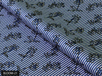 COLOR 21/BLOOM 21 Blue and Black Floral Printed Fine Giza Cotton Shirting Fabric