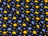 COLOR 36/BLOOM 36 Blue and Yellow Floral Printed Fine Giza Cotton Shirting Fabric