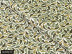 COLOR 50/BLOOM 50 Green and White Leaf Printed Fine Giza Cotton Shirting Fabric