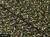 COLOR 51/BLOOM 51 Green and Black Leaf Printed Fine Giza Cotton Shirting Fabric