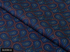 COLOR 62/BLOOM 62 Blue and Red Paisley Printed Fine Giza Cotton Shirting Fabric