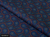 COLOR 62/BLOOM 62 Blue and Red Paisley Printed Fine Giza Cotton Shirting Fabric