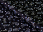 COLOR 66/BLOOM 66 Blue and Black Paisley Printed Fine Giza Cotton Shirting Fabric