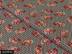 COLOR 68/BLOOM 68 Red and Black Paisley Printed Fine Giza Cotton Shirting Fabric