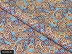 COLOR 80/BLOOM 80 Blue and Red Paisley Printed Fine Giza Cotton Shirting Fabric