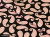 COLOR 81/BLOOM 81 Pink and Black Paisley Printed Fine Giza Cotton Shirting Fabric