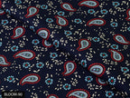 COLOR 90/BLOOM 90 Blue and Red Paisley Printed Fine Giza Cotton Shirting Fabric