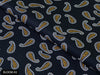 COLOR 92/BLOOM 92 Blue and Yellow Paisley Printed Fine Giza Cotton Shirting Fabric