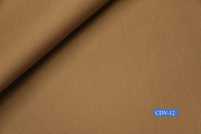 CDV-12/M2-21410 Tan Brown Solid Suit Fabric