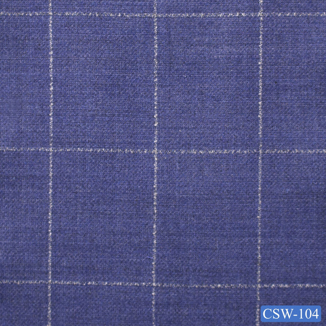 CSW-104/V3-19064 Ash Blue Check Suit Fabric