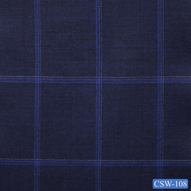 CSW-108/V3-19068 Blue Check Suit Fabric