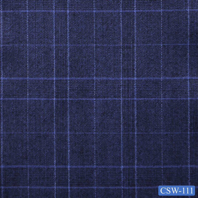 CSW-111/V3-19071 Blue Plaid Suit Fabric