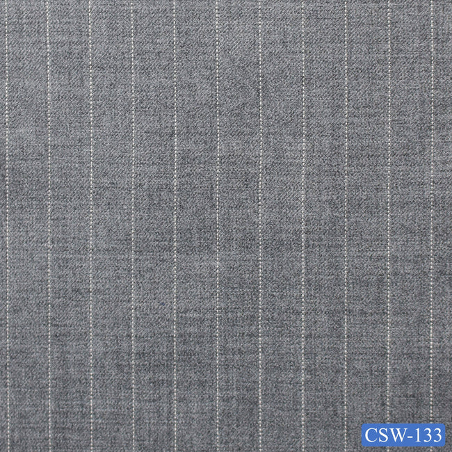 CSW-133/V3-19093 Light Grey Pinstripe Suit Fabric