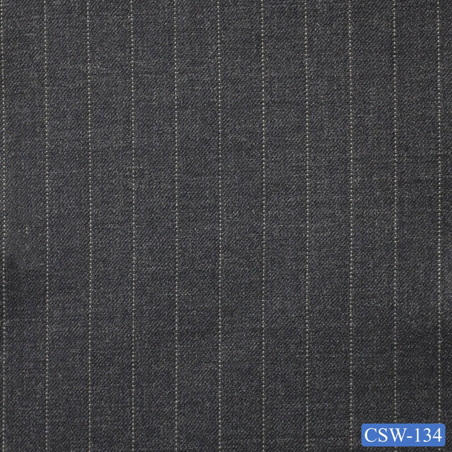 CSW-134/V3-19094 Dark Grey Pinstripe Suit Fabric