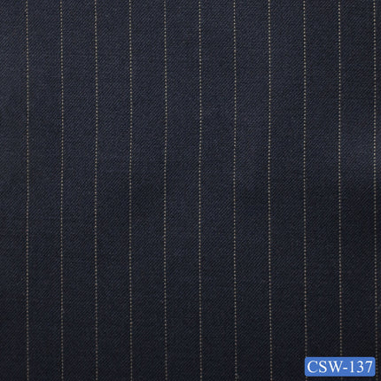 CSW-137/V3-19097 Navy Pinstripe Suit Fabric