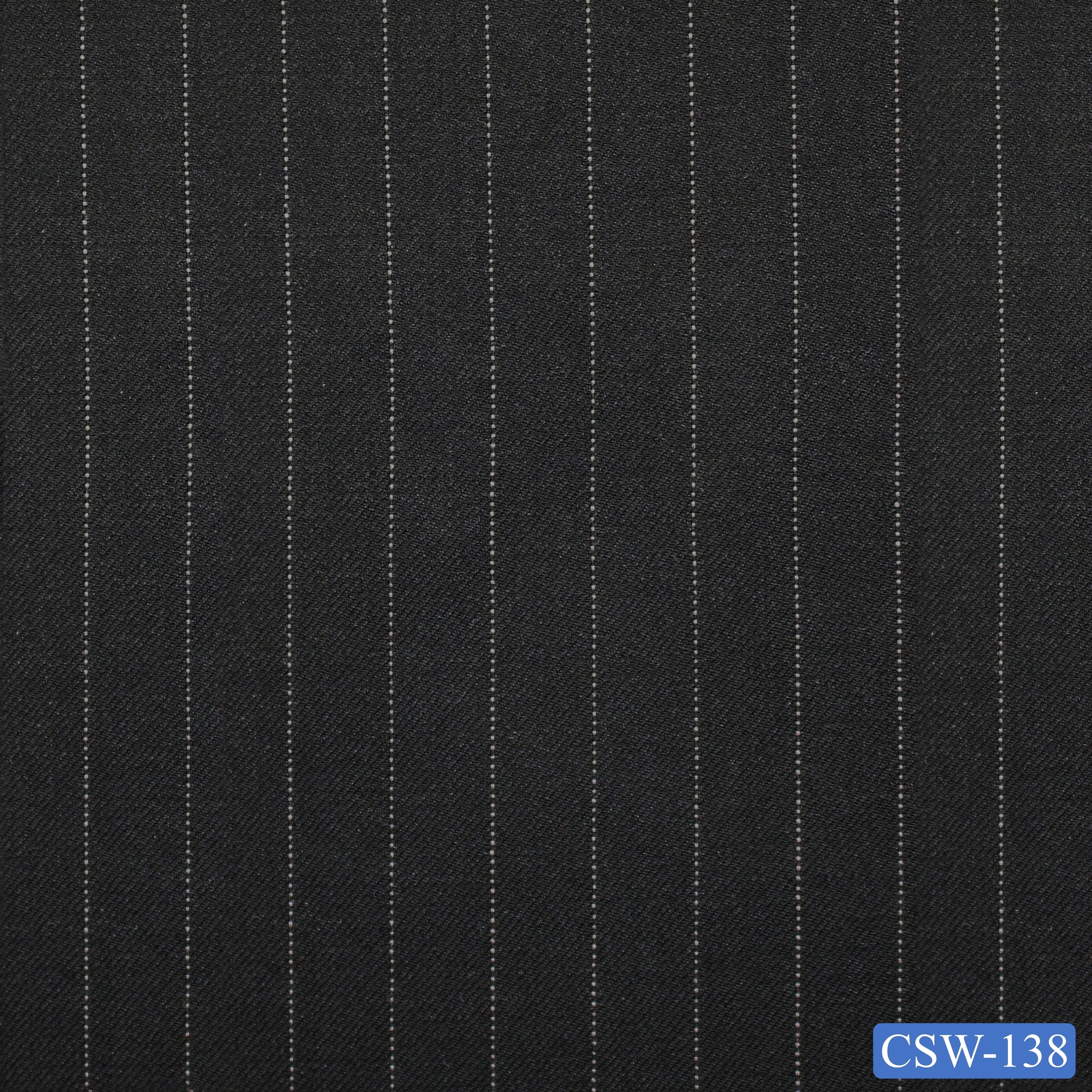 CSW-138/V3-19098 Black Pinstripe Suit Fabric