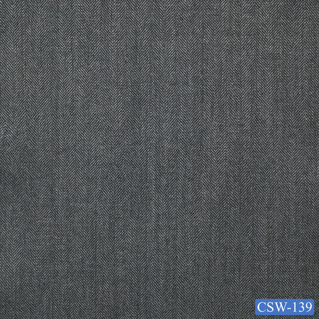 CSW-139/V3-19099 Medium Grey Herringbone Suit Fabric