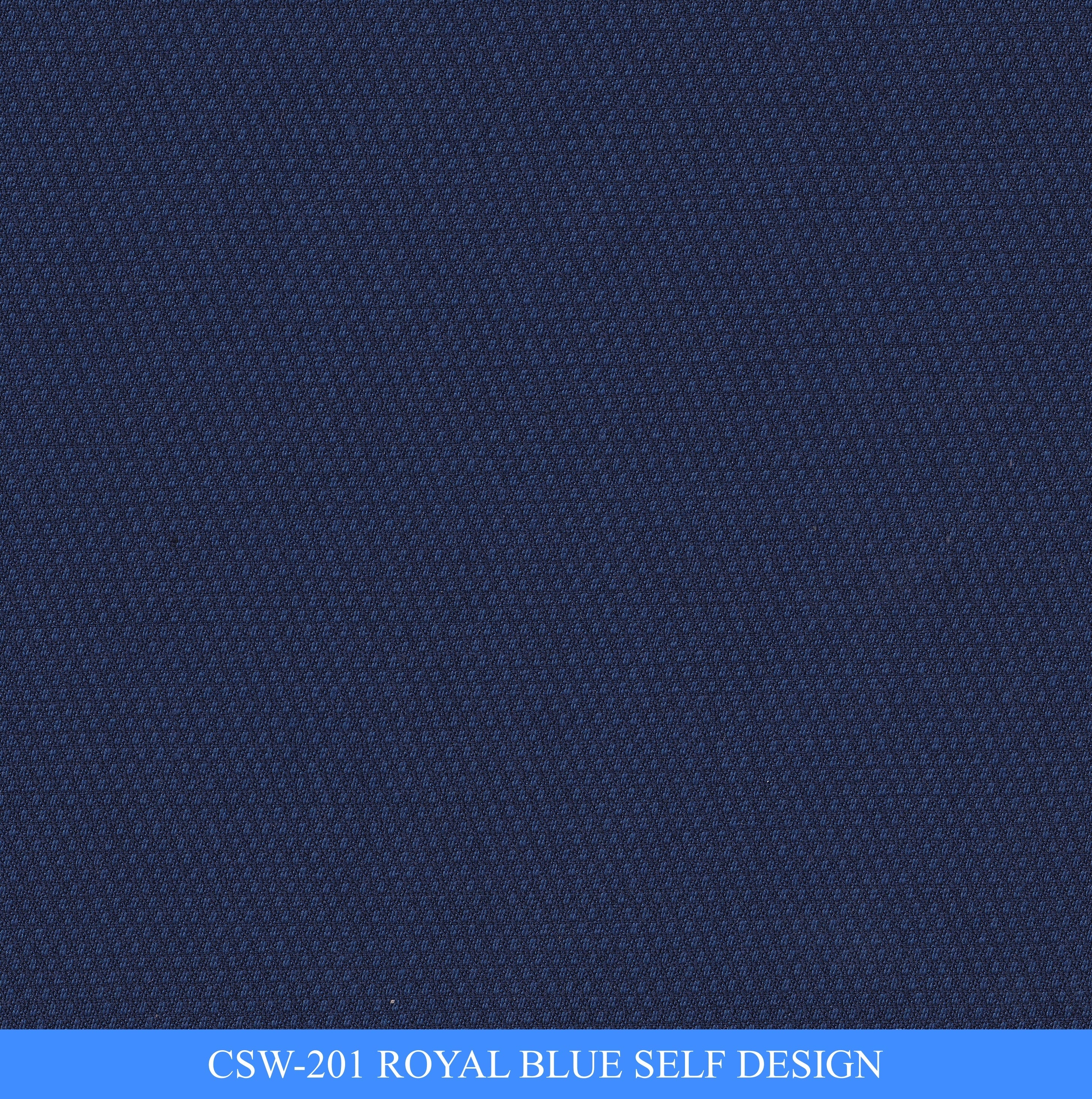 CSW-201/V3-19120 Royal Blue Self Design Suit Fabric