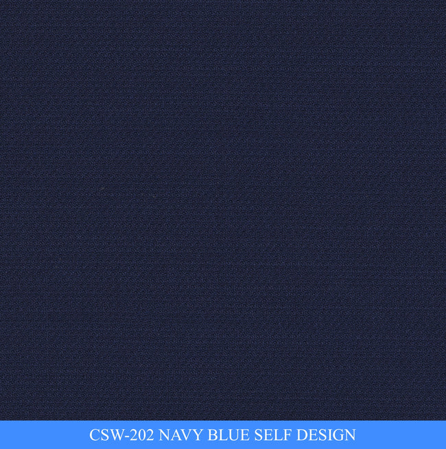 CSW-202/V3-19121 Navy Blue Self Design Suit Fabric