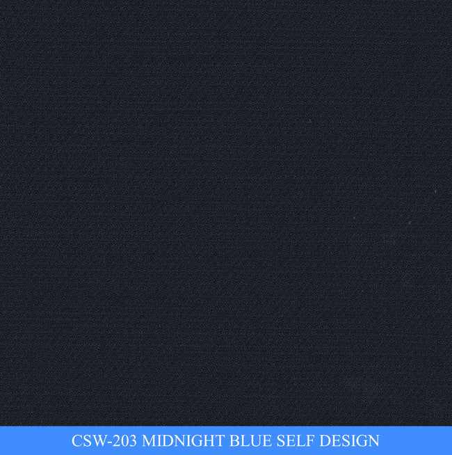 CSW-203/V3-19122 Midnight Blue Self Design Suit Fabric