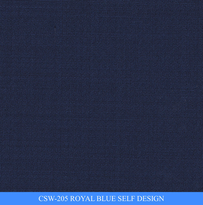 CSW-205/V3-19124 Royal Blue Self Design Suit Fabric