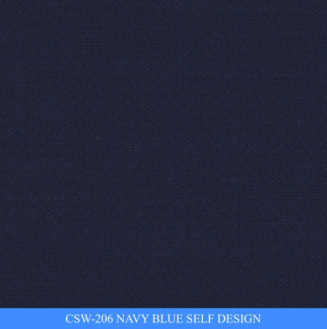 CSW-206/V3-19125 Navy Blue Self Design Suit Fabric