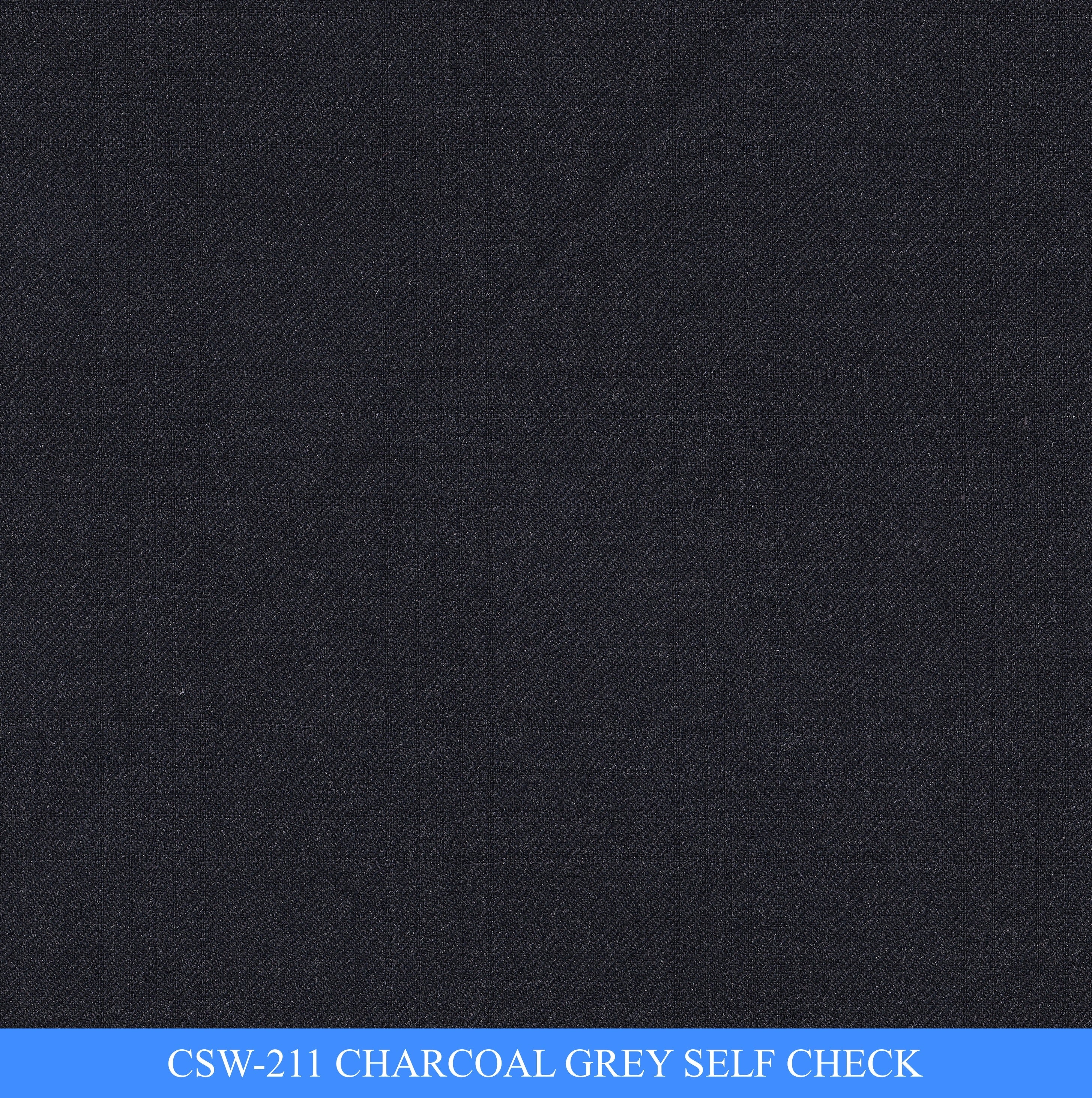 CSW-211/V3-19130 Charcoal Grey Self Check Suit Fabric