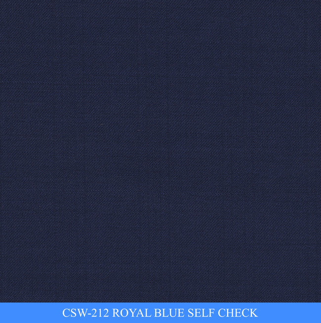 CSW-212/V3-19131 Royal Blue Self Check Suit Fabric